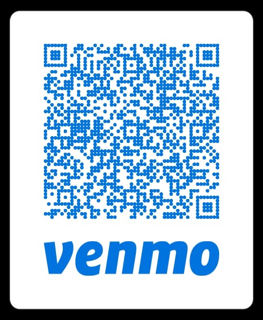 Scan to donate via Venmo